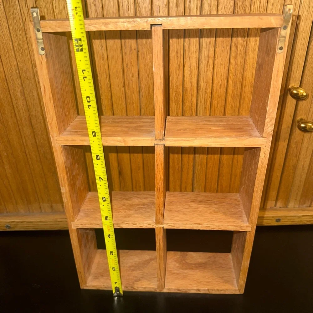 Wooden Wall Cubby Trinket Shelf